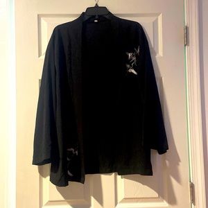 aesthetic bird design Kimono